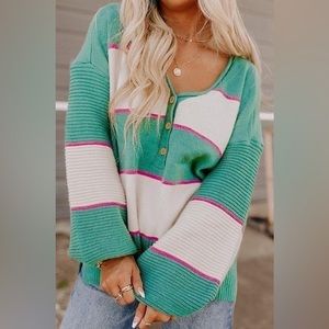 NWOT oversized striped sweater